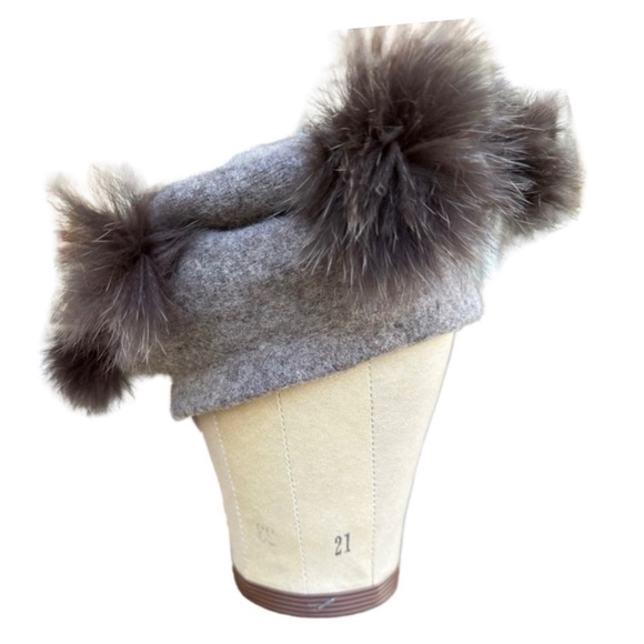 Vintage Women’s Felted Wool & Fox Hat Beret ONE SIZE - Picture 3 of 3